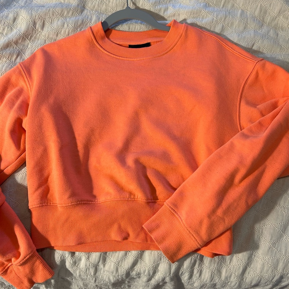 Bright salmon Cropped Sweatshirt
